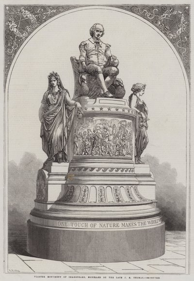 Gipsdenkmal von Shakespeare, modelliert von dem verstorbenen J. E. Thomas von R. Dudley